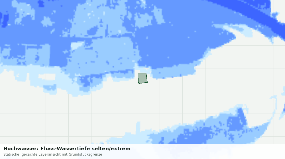 Statische Kartenansicht: Hochwasser: Fluss-Wassertiefe selten/extrem