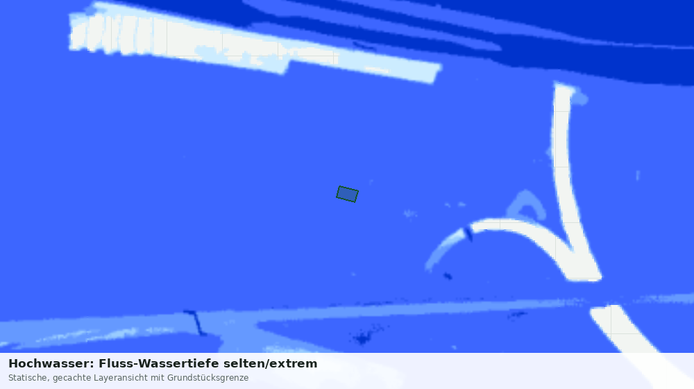 Statische Kartenansicht: Hochwasser: Fluss-Wassertiefe selten/extrem