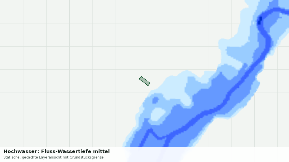 Statische Kartenansicht: Hochwasser: Fluss-Wassertiefe mittel