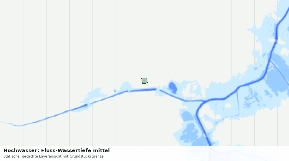 Statische Kartenansicht: Hochwasser: Fluss-Wassertiefe mittel