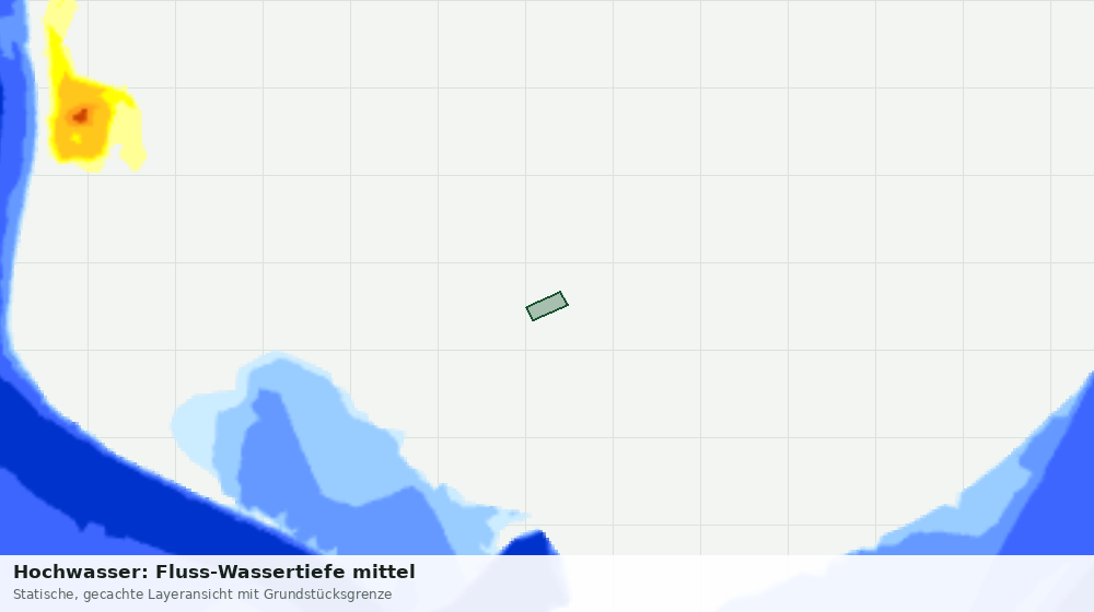 Statische Kartenansicht: Hochwasser: Fluss-Wassertiefe mittel