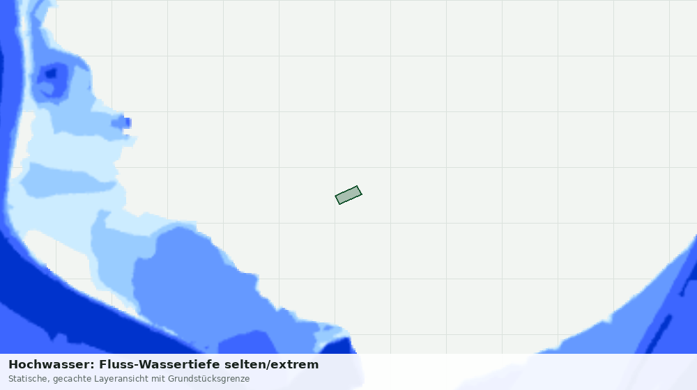 Statische Kartenansicht: Hochwasser: Fluss-Wassertiefe selten/extrem