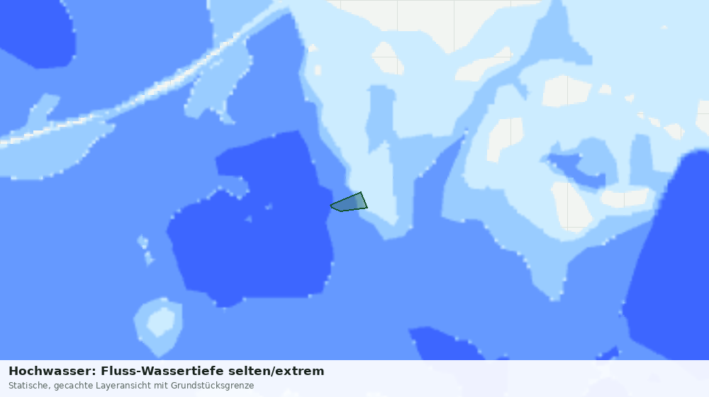 Statische Kartenansicht: Hochwasser: Fluss-Wassertiefe selten/extrem