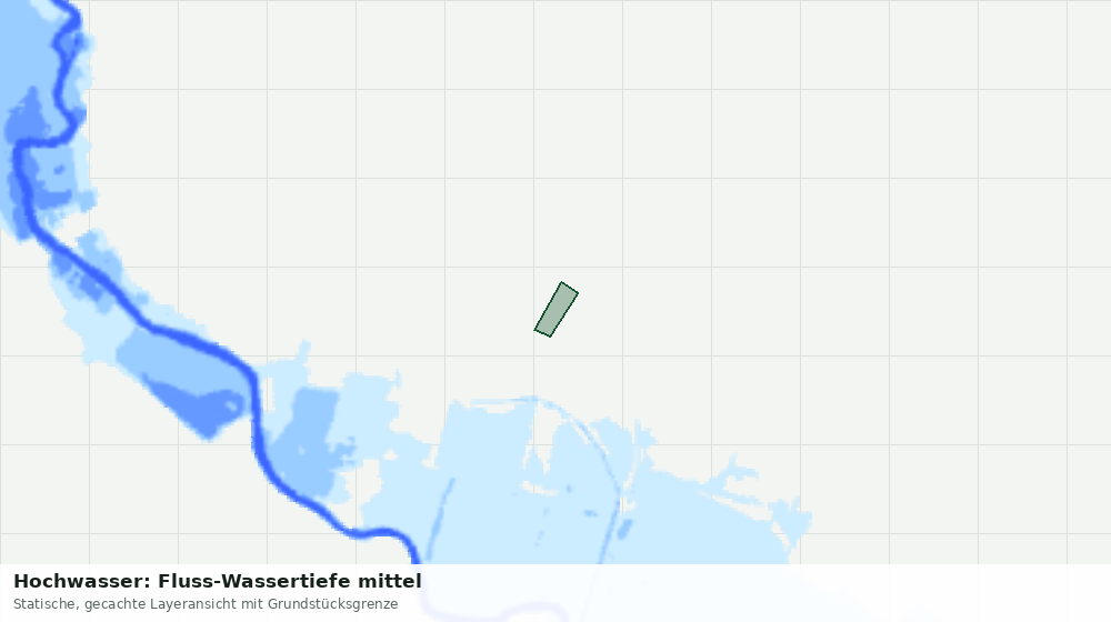 Statische Kartenansicht: Hochwasser: Fluss-Wassertiefe mittel