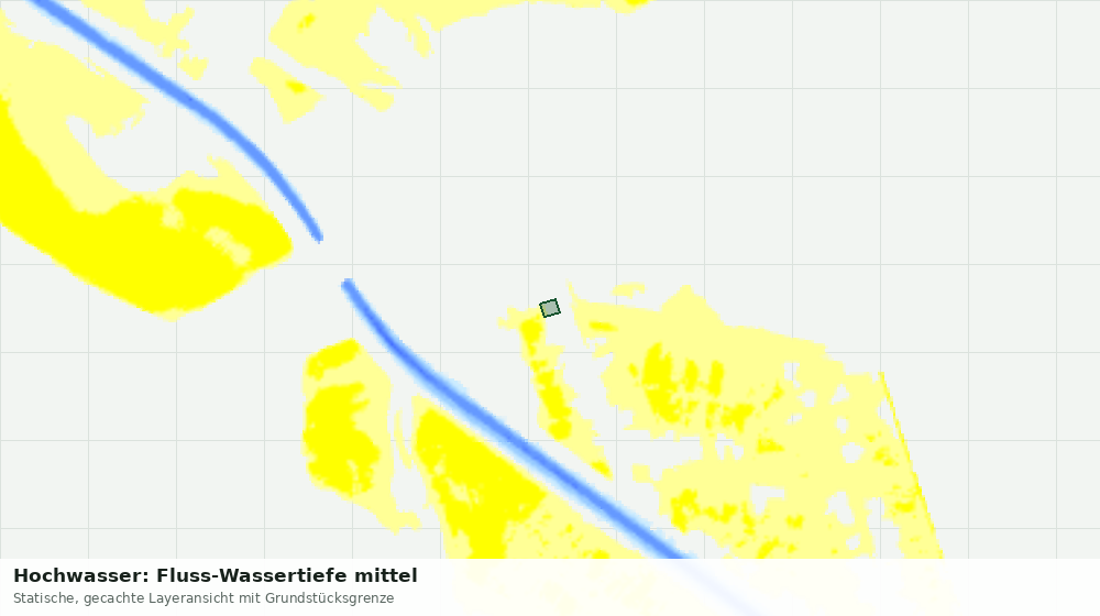 Statische Kartenansicht: Hochwasser: Fluss-Wassertiefe mittel