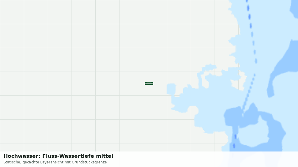 Statische Kartenansicht: Hochwasser: Fluss-Wassertiefe mittel