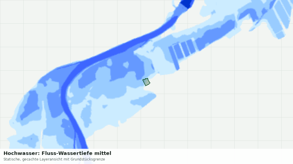 Statische Kartenansicht: Hochwasser: Fluss-Wassertiefe mittel