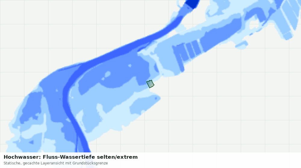 Statische Kartenansicht: Hochwasser: Fluss-Wassertiefe selten/extrem