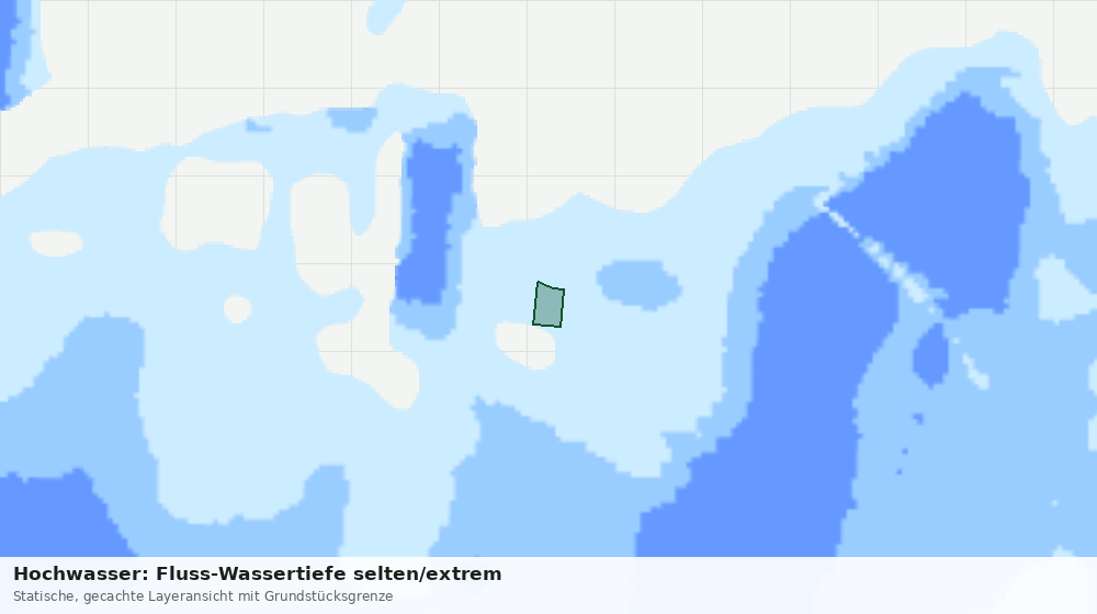 Statische Kartenansicht: Hochwasser: Fluss-Wassertiefe selten/extrem