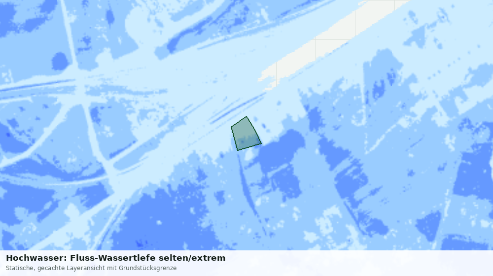 Statische Kartenansicht: Hochwasser: Fluss-Wassertiefe selten/extrem