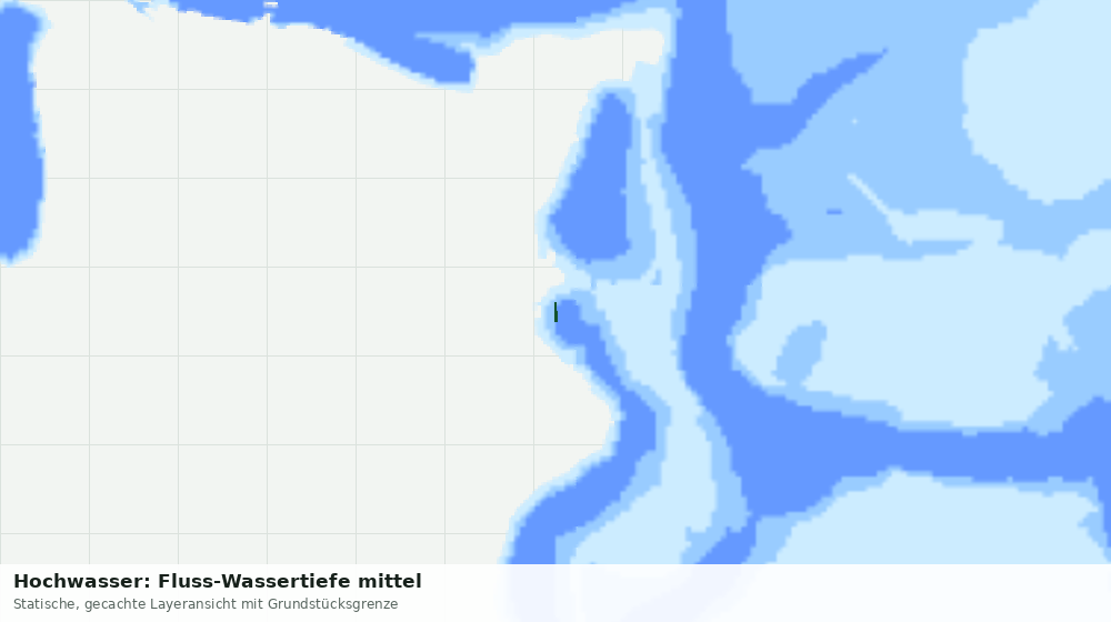 Statische Kartenansicht: Hochwasser: Fluss-Wassertiefe mittel