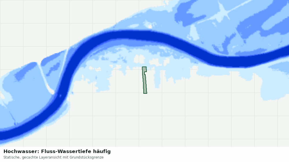 Statische Kartenansicht: Hochwasser: Fluss-Wassertiefe häufig