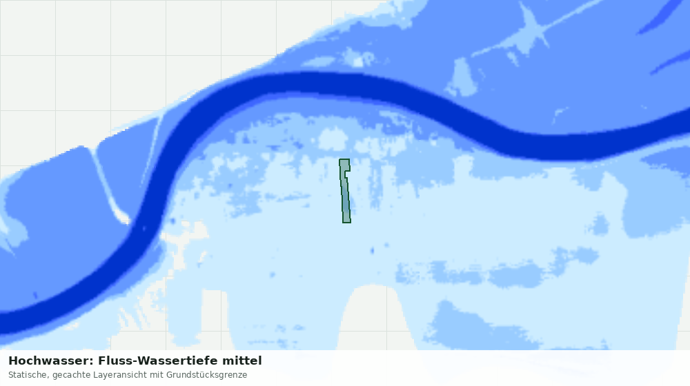 Statische Kartenansicht: Hochwasser: Fluss-Wassertiefe mittel
