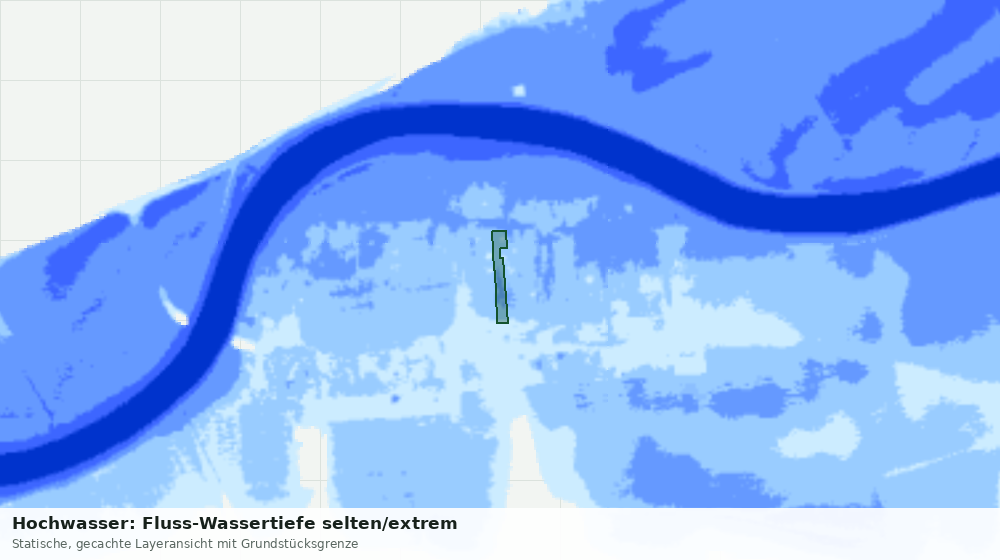 Statische Kartenansicht: Hochwasser: Fluss-Wassertiefe selten/extrem
