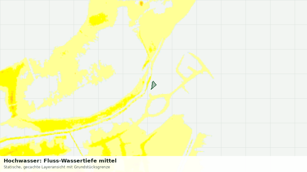 Statische Kartenansicht: Hochwasser: Fluss-Wassertiefe mittel