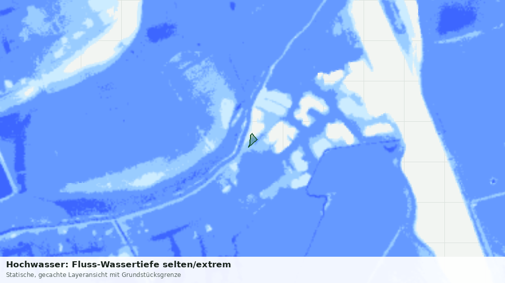 Statische Kartenansicht: Hochwasser: Fluss-Wassertiefe selten/extrem