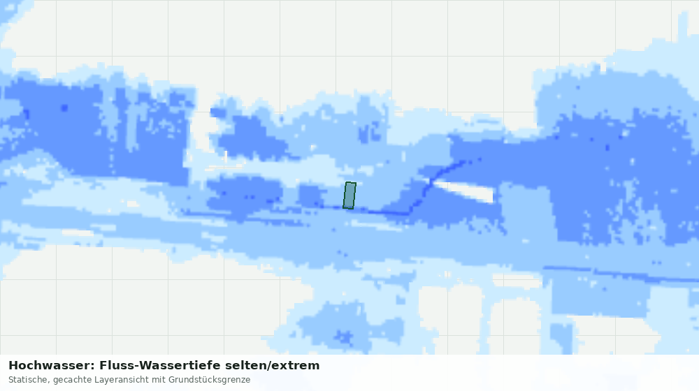 Statische Kartenansicht: Hochwasser: Fluss-Wassertiefe selten/extrem