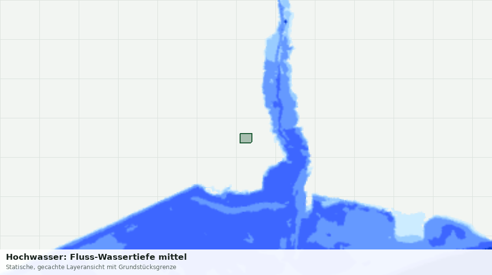 Statische Kartenansicht: Hochwasser: Fluss-Wassertiefe mittel