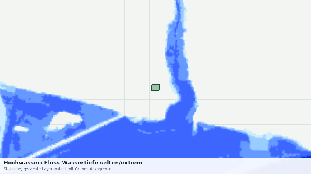 Statische Kartenansicht: Hochwasser: Fluss-Wassertiefe selten/extrem