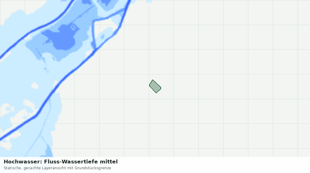 Statische Kartenansicht: Hochwasser: Fluss-Wassertiefe mittel