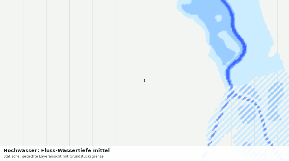 Statische Kartenansicht: Hochwasser: Fluss-Wassertiefe mittel