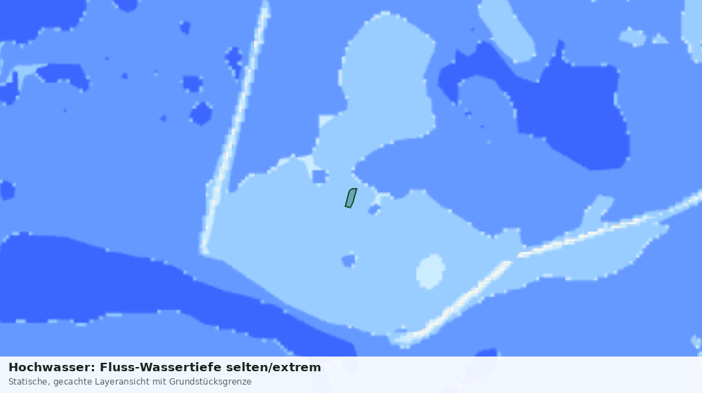 Statische Kartenansicht: Hochwasser: Fluss-Wassertiefe selten/extrem