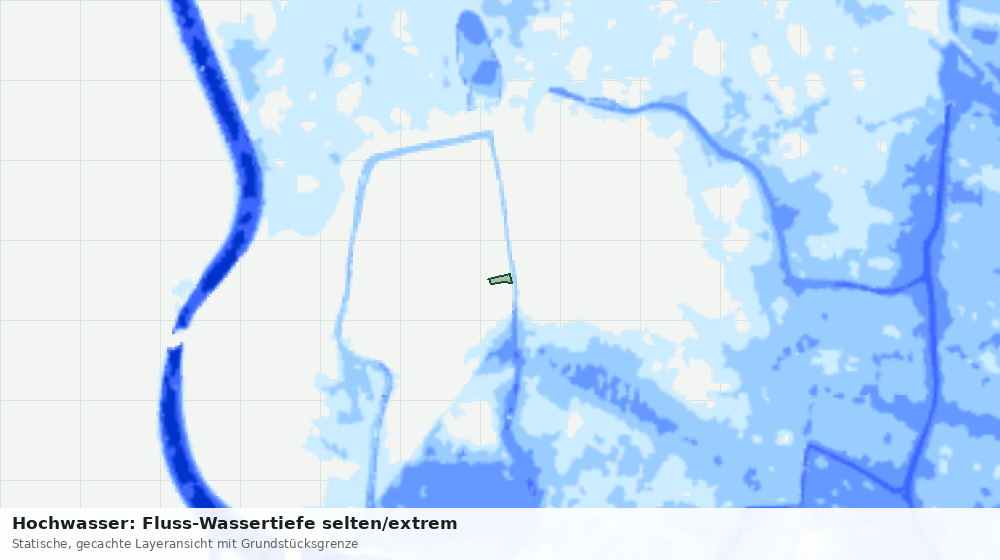 Statische Kartenansicht: Hochwasser: Fluss-Wassertiefe selten/extrem