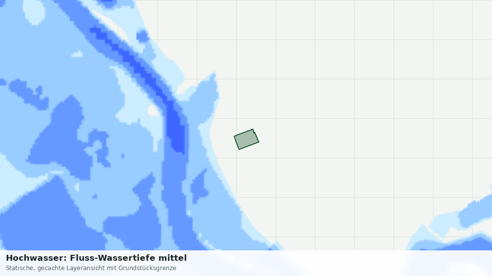 Statische Kartenansicht: Hochwasser: Fluss-Wassertiefe mittel