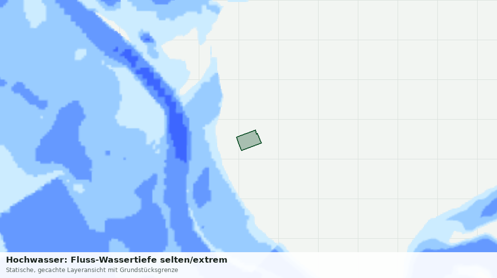 Statische Kartenansicht: Hochwasser: Fluss-Wassertiefe selten/extrem