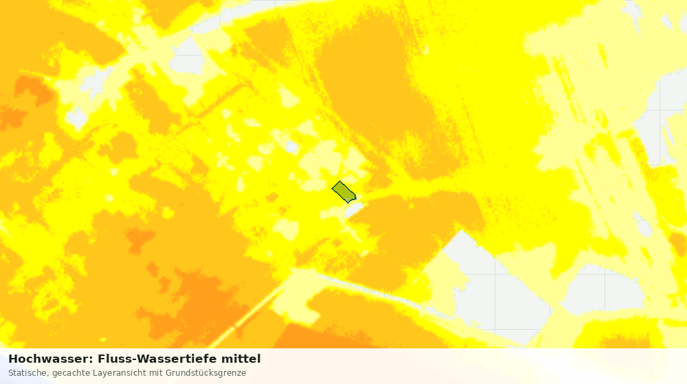 Statische Kartenansicht: Hochwasser: Fluss-Wassertiefe mittel