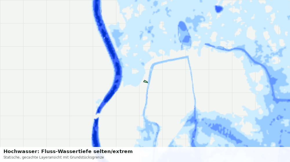 Statische Kartenansicht: Hochwasser: Fluss-Wassertiefe selten/extrem