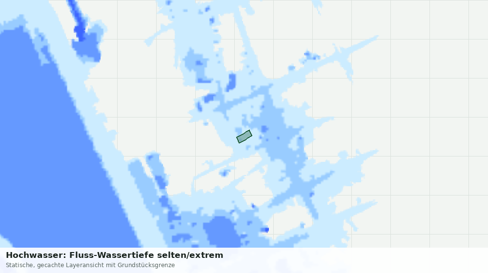 Statische Kartenansicht: Hochwasser: Fluss-Wassertiefe selten/extrem
