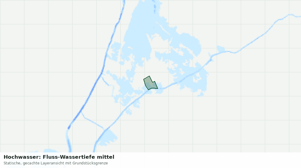 Statische Kartenansicht: Hochwasser: Fluss-Wassertiefe mittel
