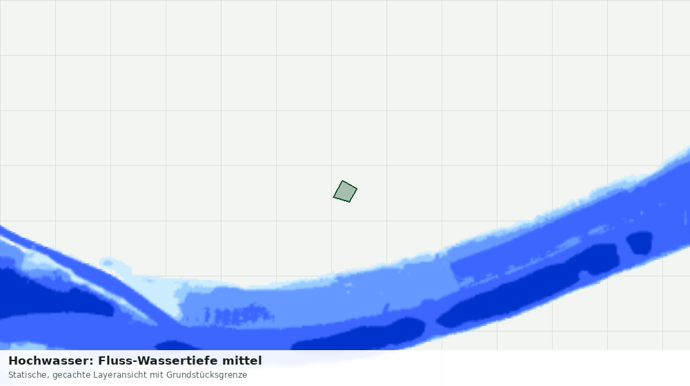 Statische Kartenansicht: Hochwasser: Fluss-Wassertiefe mittel