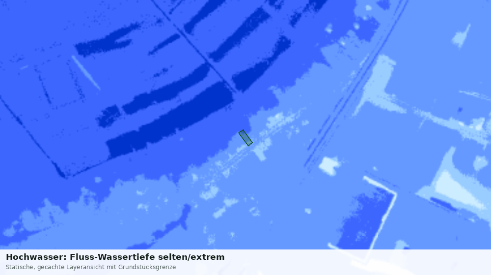 Statische Kartenansicht: Hochwasser: Fluss-Wassertiefe selten/extrem