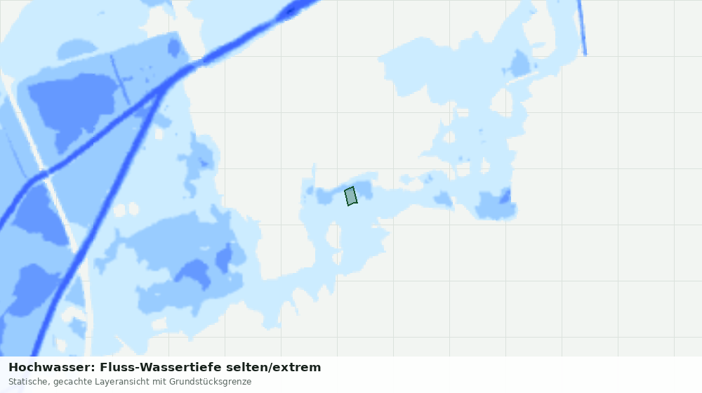 Statische Kartenansicht: Hochwasser: Fluss-Wassertiefe selten/extrem