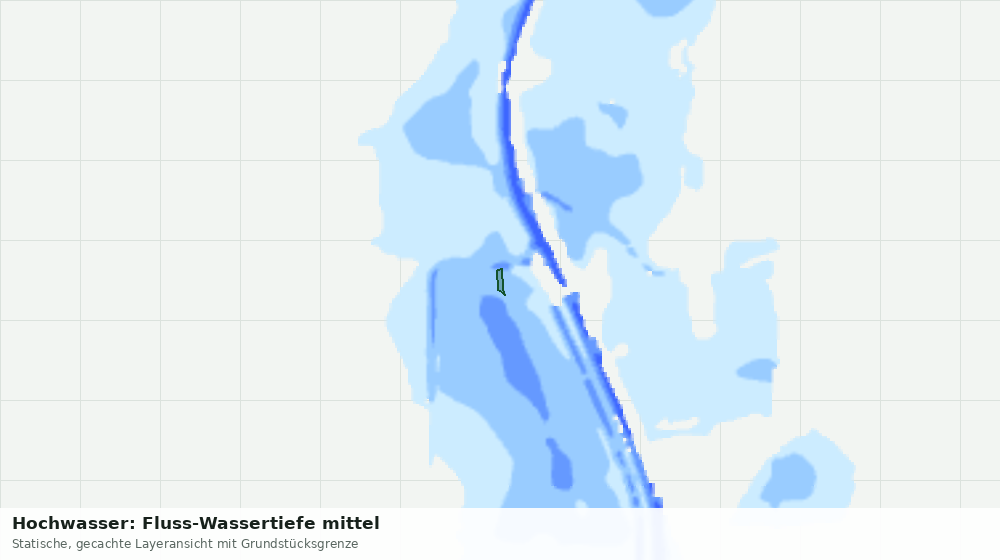 Statische Kartenansicht: Hochwasser: Fluss-Wassertiefe mittel