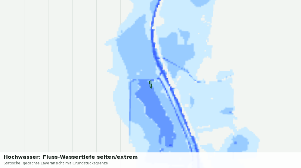 Statische Kartenansicht: Hochwasser: Fluss-Wassertiefe selten/extrem