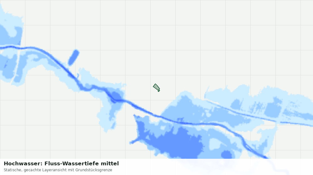 Statische Kartenansicht: Hochwasser: Fluss-Wassertiefe mittel