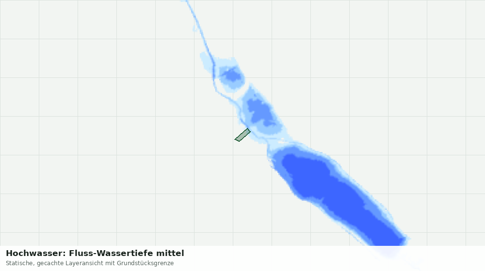 Statische Kartenansicht: Hochwasser: Fluss-Wassertiefe mittel