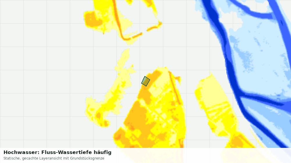 Statische Kartenansicht: Hochwasser: Fluss-Wassertiefe häufig