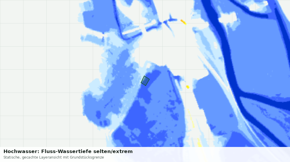 Statische Kartenansicht: Hochwasser: Fluss-Wassertiefe selten/extrem