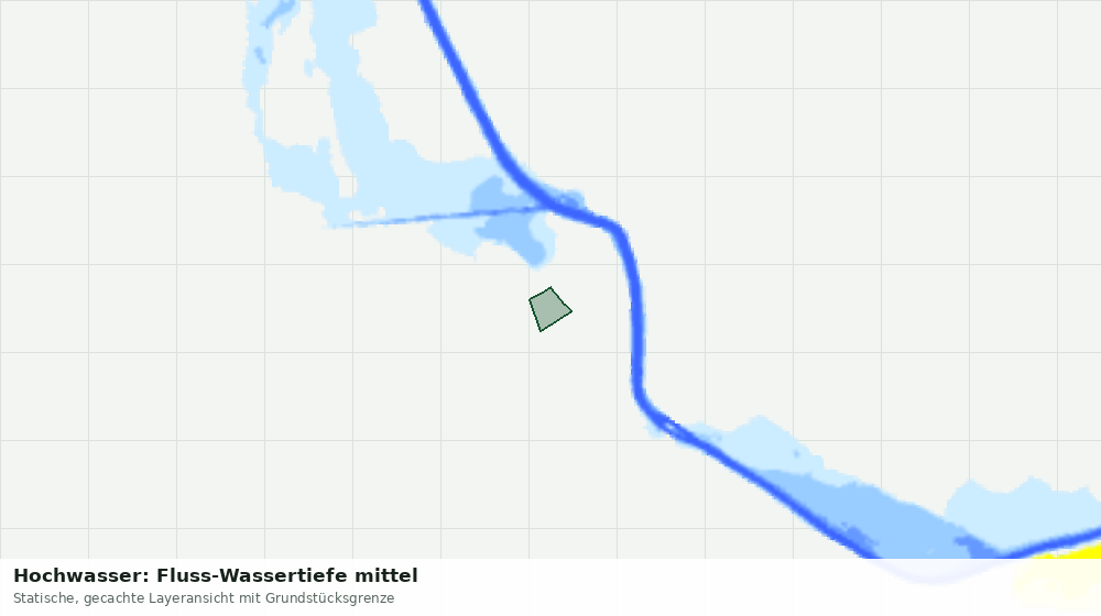 Statische Kartenansicht: Hochwasser: Fluss-Wassertiefe mittel