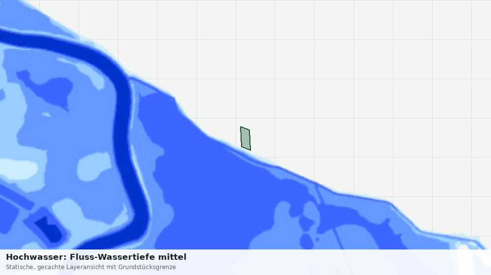 Statische Kartenansicht: Hochwasser: Fluss-Wassertiefe mittel