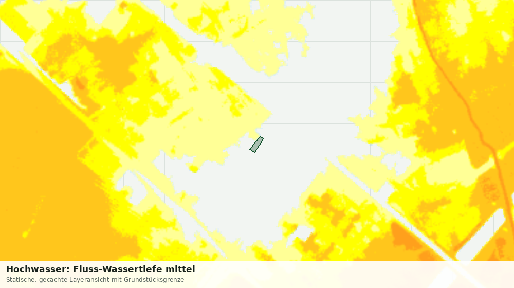 Statische Kartenansicht: Hochwasser: Fluss-Wassertiefe mittel