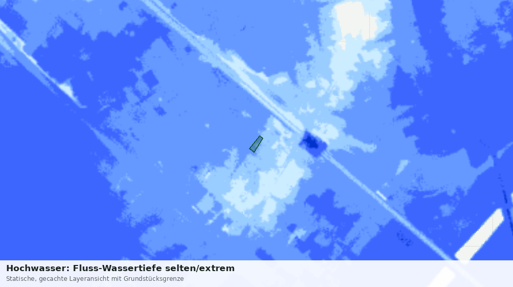 Statische Kartenansicht: Hochwasser: Fluss-Wassertiefe selten/extrem