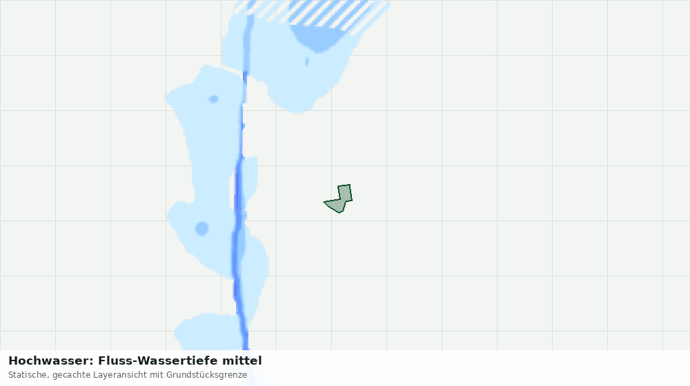 Statische Kartenansicht: Hochwasser: Fluss-Wassertiefe mittel