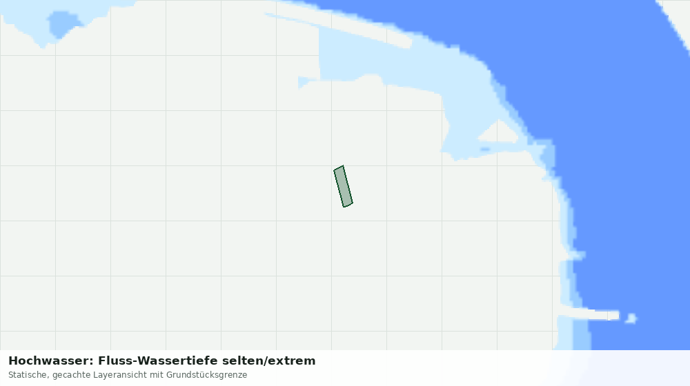 Statische Kartenansicht: Hochwasser: Fluss-Wassertiefe selten/extrem