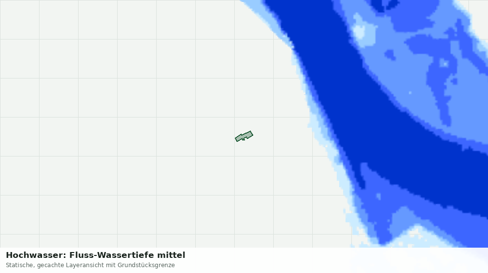 Statische Kartenansicht: Hochwasser: Fluss-Wassertiefe mittel