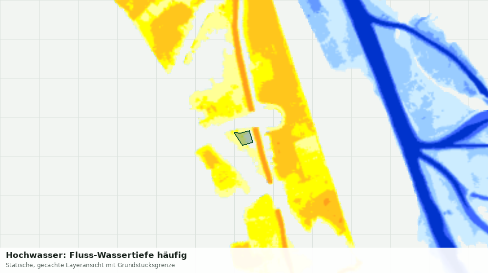 Statische Kartenansicht: Hochwasser: Fluss-Wassertiefe häufig